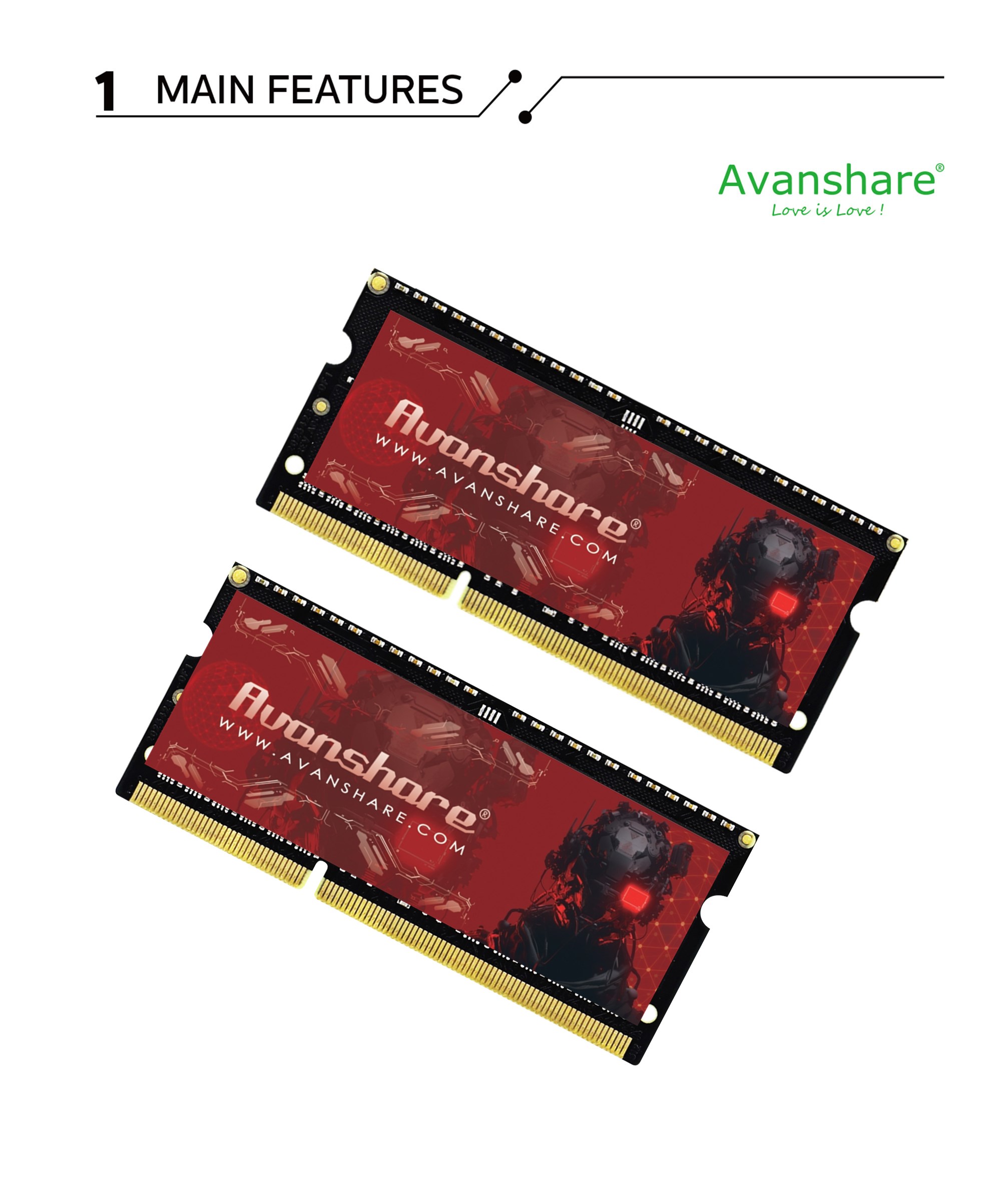 Ddr5 8Gb - Mémoire RAM Avanshare DDR5 DDR4 DDR3