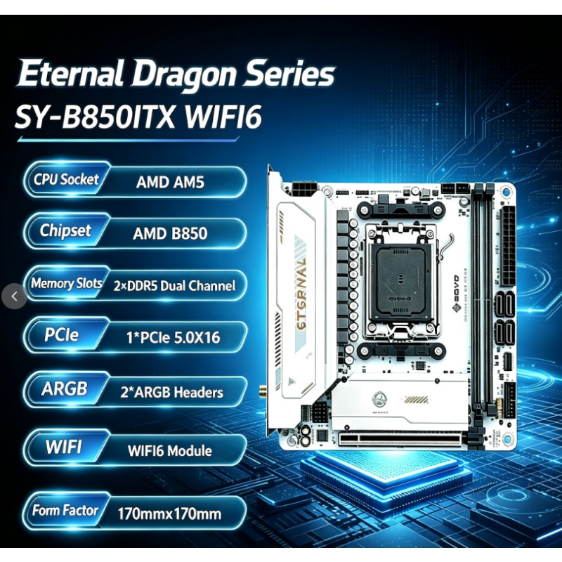 SY-B850ITX Carte mère AMD WIFI - Ddr5 64Gb avis et prix